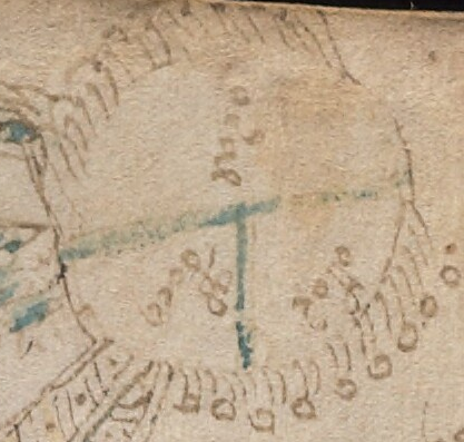 Сфера «малкут» на карте из манускрипта Войнича