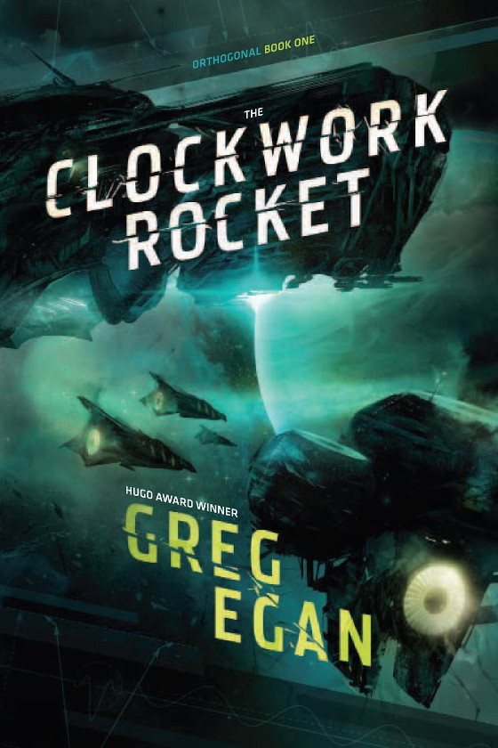 Обложка «The Clockwork Rocket» Грега Эгана