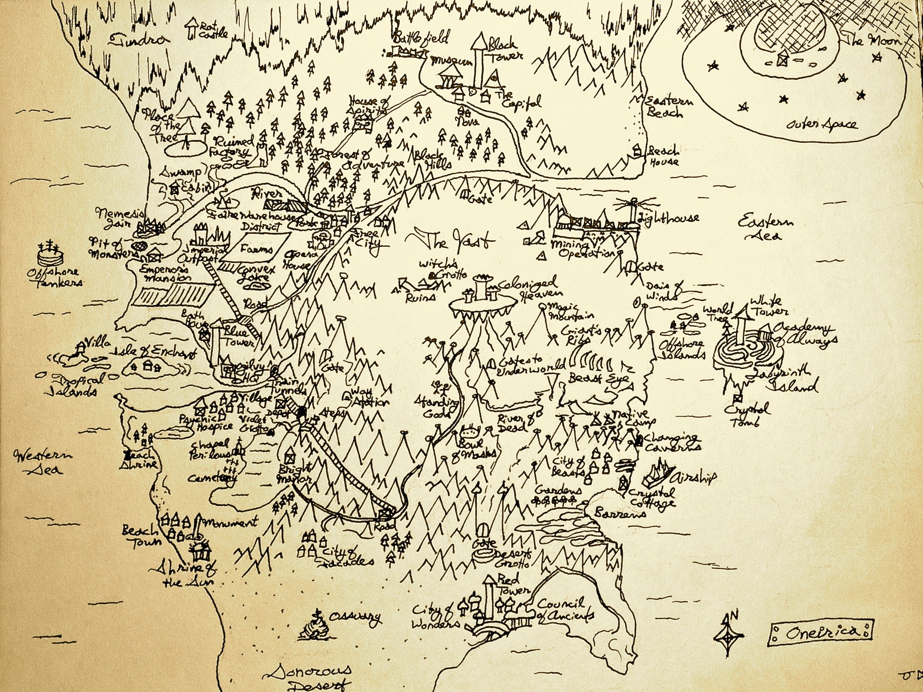 Сновиденная карта «Map of Oneirica»
